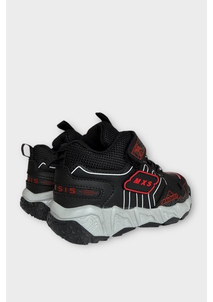 Kaydırmaz Taban Cırtlı Spor Çocuk Bot Siyah - Kırmızı indirimleri