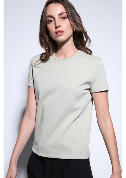 Açık Yeşil Basic Kadın T-Shirt