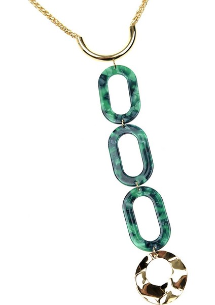 Oval Taş Detaylı Kolye Standart Renk Y1986317_089 fiyatları