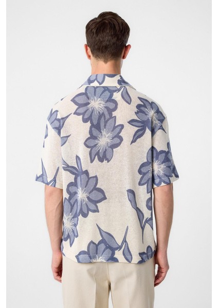 Mavi Desenli Erkek Gömlek fırsatları