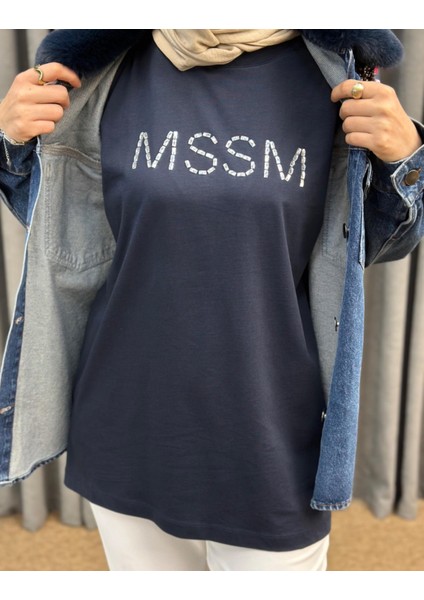 4877 Mssm Taşlı Tshirt modelleri