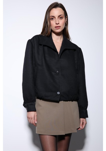 Siyah Süet Görünümlü Bomber Kadın Ceket fiyatları