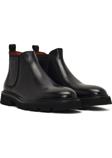 Erkek Siyah Deri Chelsea Bot 25WFD724118 fırsatları