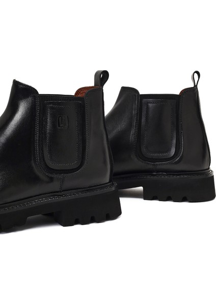 Erkek Siyah Deri Chelsea Bot 25WFD724118