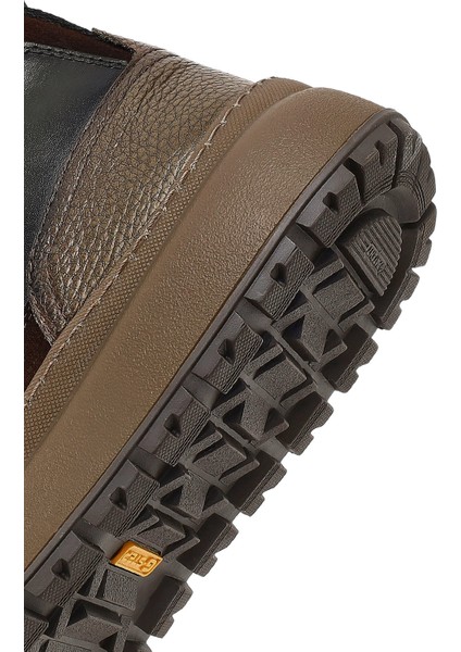 Erkek Yeşil Bağcıklı Kalın Tabanlı Deri Spor Bot 25WFD795014