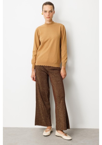 Yarım Balıkçı Angora Triko Kazak-Camel fiyatları