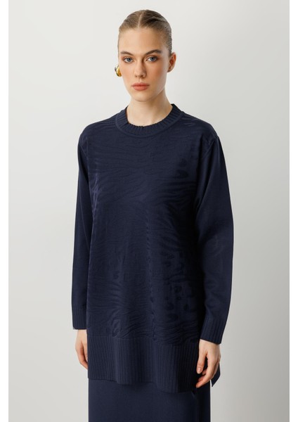 Kendinden Desenli Triko Tunik-Lacı fiyatları