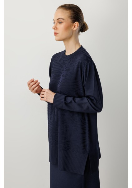 Kendinden Desenli Triko Tunik-Lacı fırsatları