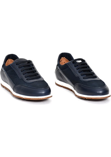 Hakiki Deri/tekstil Lacivert Erkek Sneaker Ayakkabı - 241336 fiyatları