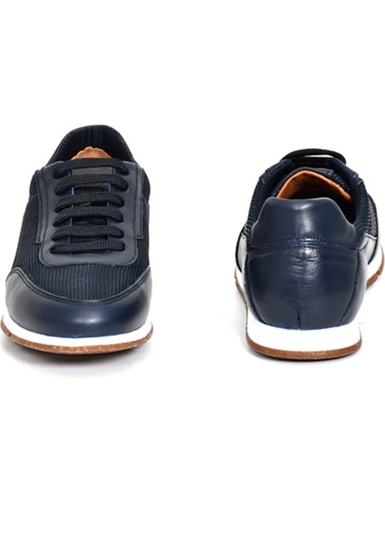 Hakiki Deri/tekstil Lacivert Erkek Sneaker Ayakkabı - 241336 indirimleri