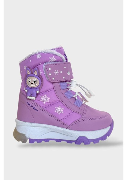 Içi Kürklü Suya Dayanıklı Soğuk Geçirmez Bebe Çocuk Bot Lila