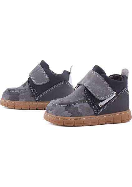 Hakiki Deri Gri Kamuflaj Desenli Cırt Cırtlı Bebek Bot indirimleri