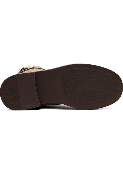 Kadın Vizon Fermuarlı Bağcıklı Süet Deri Postal Bot 25WFD200110 indirimleri