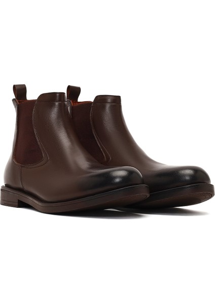 Erkek Kahverengi Deri Chelsea Bot 25WFD724218 fırsatları