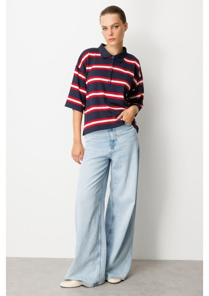 Düğme Detaylı Truvakar Kol Triko Kazak-Lacı fiyatları