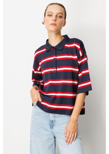 Düğme Detaylı Truvakar Kol Triko Kazak-Lacı modelleri