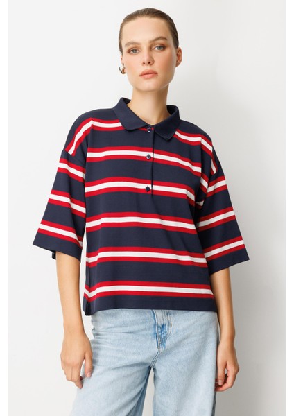 Düğme Detaylı Truvakar Kol Triko Kazak-Lacı fırsatları