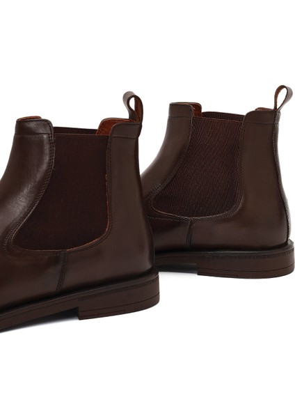 Erkek Kahverengi Deri Chelsea Bot 25WFD724218