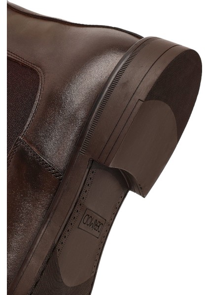 Erkek Kahverengi Deri Chelsea Bot 25WFD724218