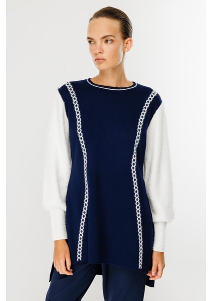 İki Renkli Triko Tunik-LACI