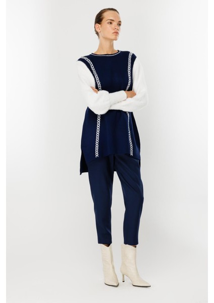 İki Renkli Triko Tunik-LACI