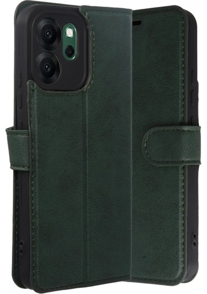 Oppo Reno 14F Trend S Plus Kapaklı Kılıf - Yeşil