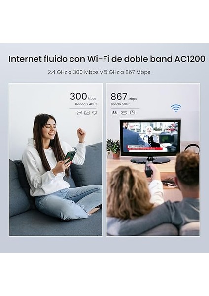 Ac8 Wlan Dual Band Gigabit Router 1200MBIT/S (867MBIT/S 5ghz + 300MBIT/S 2.4ghz, 4 Gigabit Port, Mu-Mımo,4 * 6dbi Harici Anten, Uygulama Kontrolü, Ipv6) Siyah modelleri