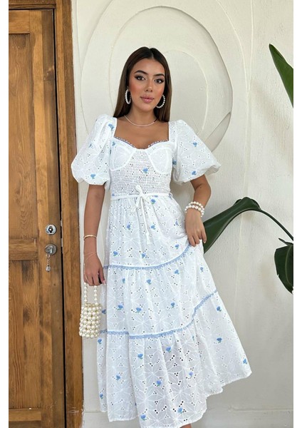 Fırfırlı Kollu Boho A Kesim Elbise fiyatları