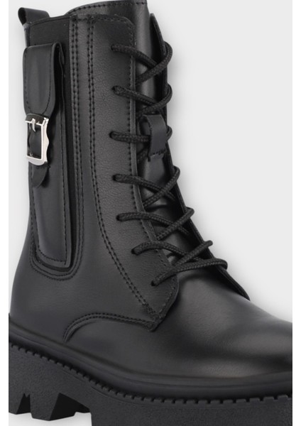 Soğuk ve Suya Dayanıklı Termal Taban Kız Çocuk Bot Siyah modelleri