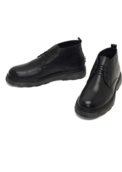 Erkek Siyah Bağcıklı Deri Casual Bot 25WFD7516FT modelleri