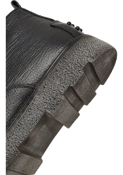 Erkek Siyah Bağcıklı Deri Casual Bot 25WFD7516FT