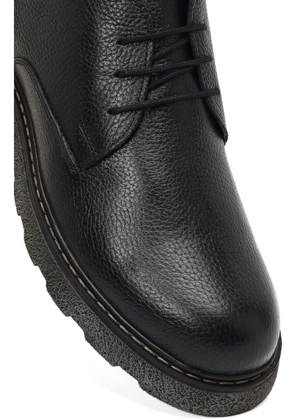 Erkek Siyah Bağcıklı Deri Casual Bot 25WFD7516FT
