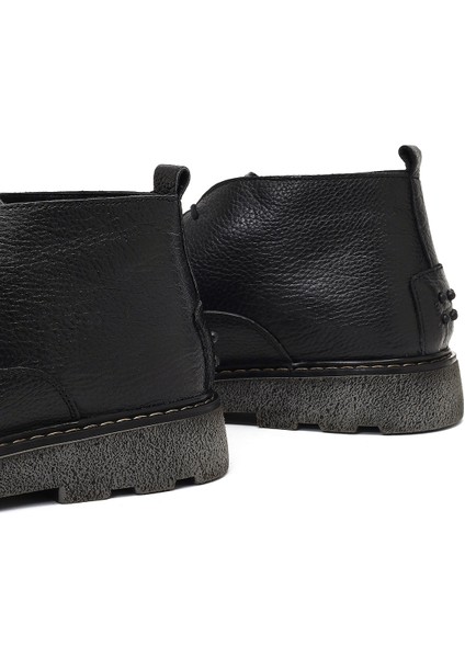 Erkek Siyah Bağcıklı Deri Casual Bot 25WFD7516FT