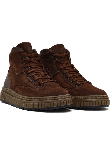 Erkek Kahverengi Bağcıklı Nubuk Deri Spor Bot 25WFD8300V3 fırsatları