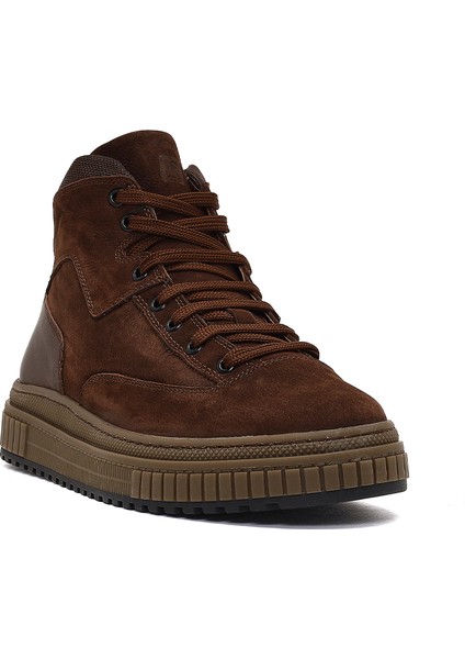 Erkek Kahverengi Bağcıklı Nubuk Deri Spor Bot 25WFD8300V3