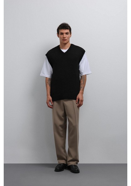 Siyah Örgü Erkek Triko Yelek fiyatları