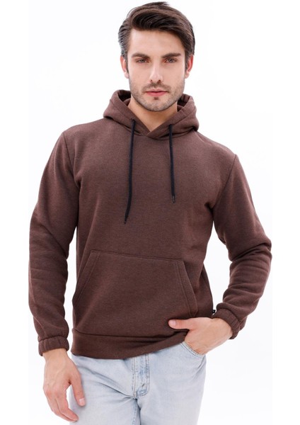 Erkek Kolu Lastikli Kapşonlu Sweat