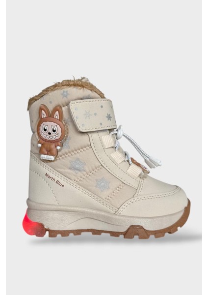 Içi Kürklü Suya Dayanıklı Soğuk Geçirmez Bebe Çocuk Bot Bej