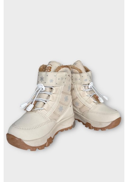 Içi Kürklü Suya Dayanıklı Soğuk Geçirmez Bebe Çocuk Bot Bej modelleri