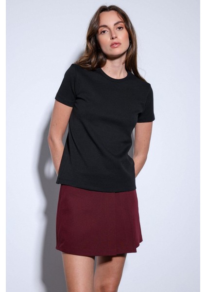 Siyah Basic Kadın T-Shirt