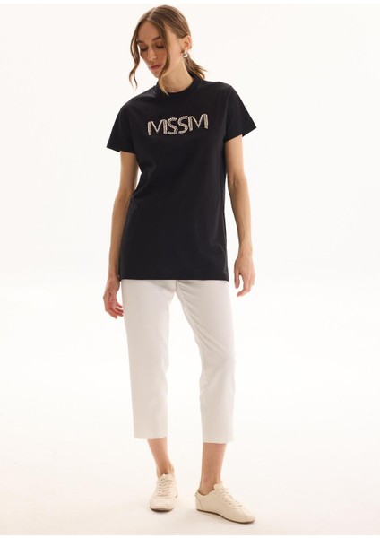 4877 Mssm Taşlı Tshirt
