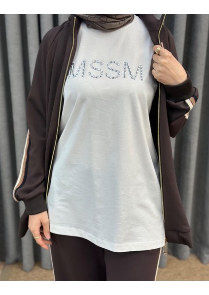 4877 Mssm Taşlı Tshirt modelleri