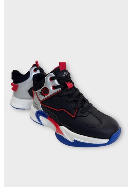 Çocuk Boğazlı Basketbol Tarzı Spor Ayakkabı Siyah fiyatları