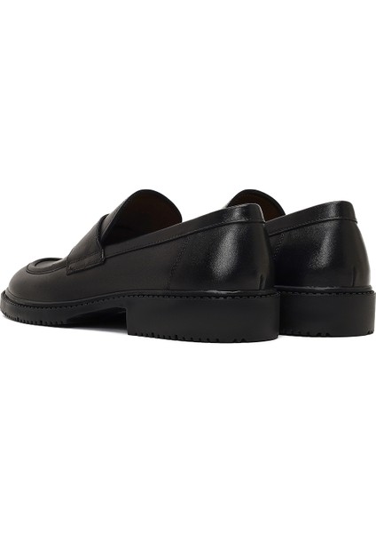 Erkek Siyah Deri Casual Loafer 25WFD603618 indirimleri