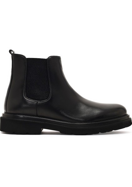Erkek Siyah Bağcıklı Deri Chelsea Bot 25WFD722418