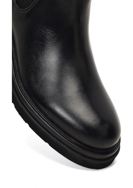 Erkek Siyah Bağcıklı Deri Chelsea Bot 25WFD722418