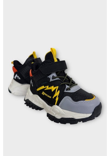 Cırtlı Soğuk Geçirmez Outdoor Çocuk Bot Siyah - Sarı fiyatları