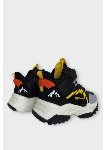 Cırtlı Soğuk Geçirmez Outdoor Çocuk Bot Siyah - Sarı fırsatları