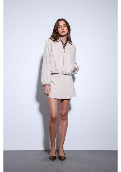 Taş Fermuarlı Bomber Kadın Ceket fiyatları