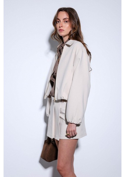 Taş Fermuarlı Bomber Kadın Ceket indirimleri